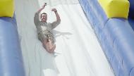Australia Zoo Robert & Chandler test out Australia Zoo’s waterslide for Summer Down Under Commercial