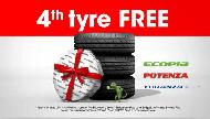 Bridgestone 4th tyre FREE at Bridgestone Select Commercial