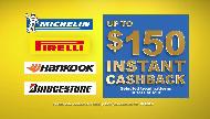 JAX Tyres Michelin, Bridgestone, Hankook, Pirelli Tyres - up to $150 instant Cash Back Commercial