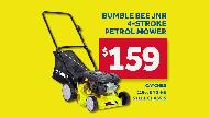 Master Home Improvement Bumble Bee Jnr 4-Stroke 118cc Lawn Mower for $159 Commercial
