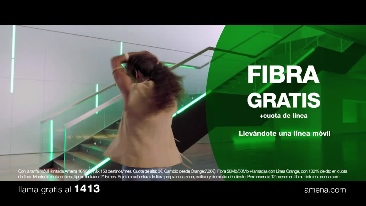 Amena "¿FIBRA GRATIS? Qué arte... ¡OLÉ, OLÉ!" #AsíDeClaro Rosario Flores anuncio