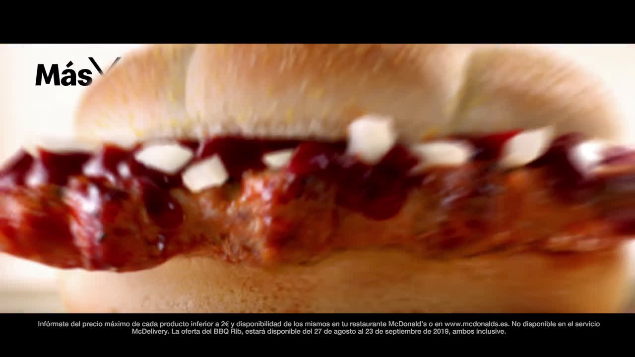 McDonald MásXmenos de McDonald's BBQ Rib anuncio