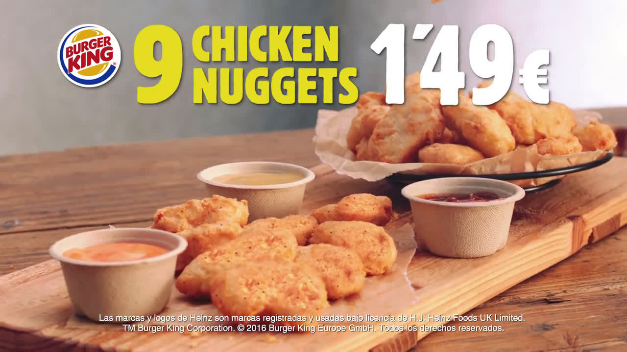Burger King 9 CHICKEN NUGGETS por 1,49€ anuncio