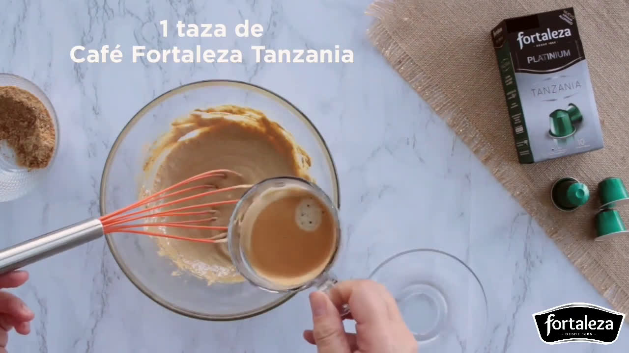 Café Fortaleza Receta de turrón y café anuncio