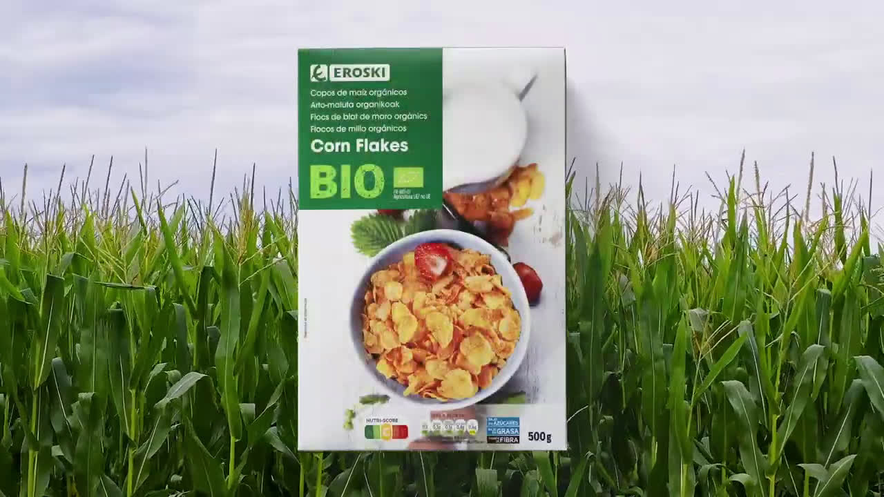 Eroski Corn Flakes EROSKI BIO anuncio