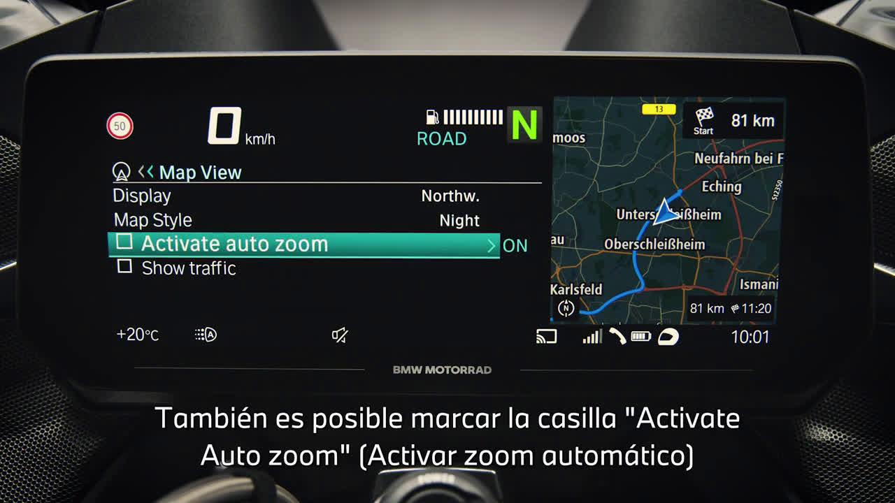  Cómo cambiar los ajustes de navegación en su motocicleta BMW Trailer