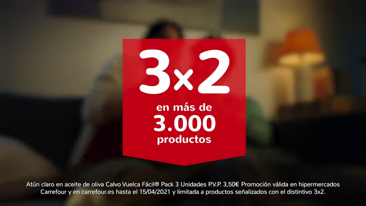 Carrefour 3X2 Atún en Aceite de Oliva CALVO anuncio