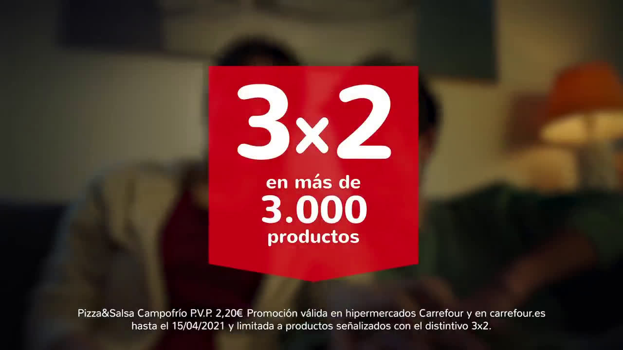 Carrefour 3X2 en Pizza&Salsa CAMPOFRÍO anuncio