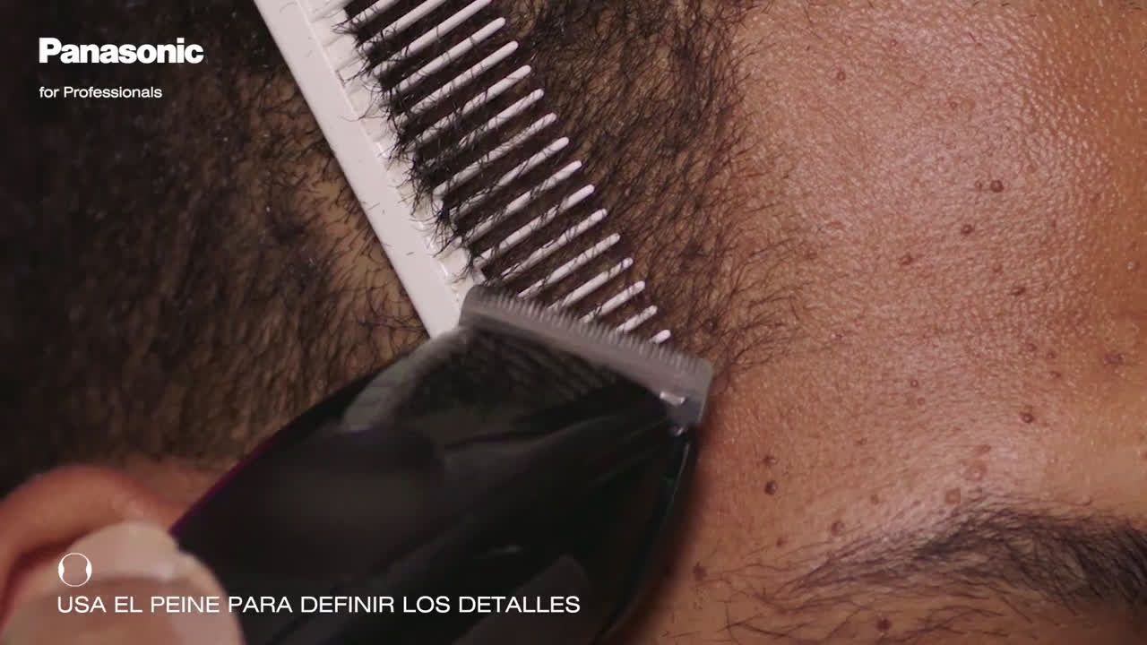 Panasonic Cómo crear detalles y líneas en cabello grueso | Recortadora profesional ER-GP21 anuncio
