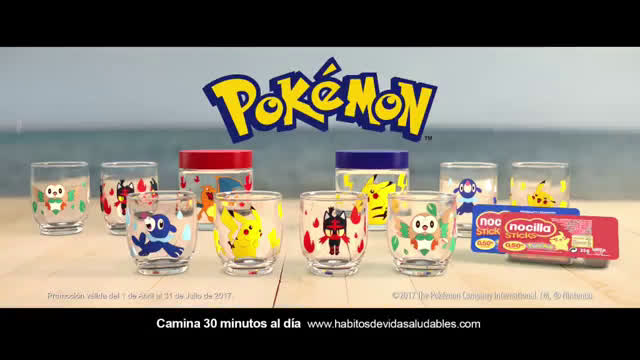 Nocilla Colección Vasos Pokémon anuncio