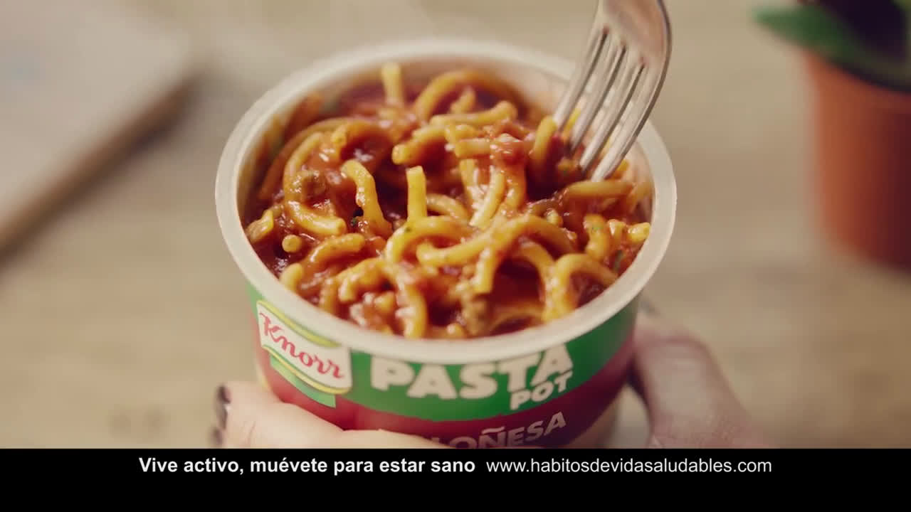 Knorr Pasta Pot Boloñesa anuncio