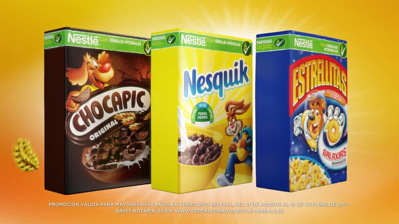 Nestle Encuentra el Cereal Dorado y prepárate para ganar hasta 30.000€ anuncio