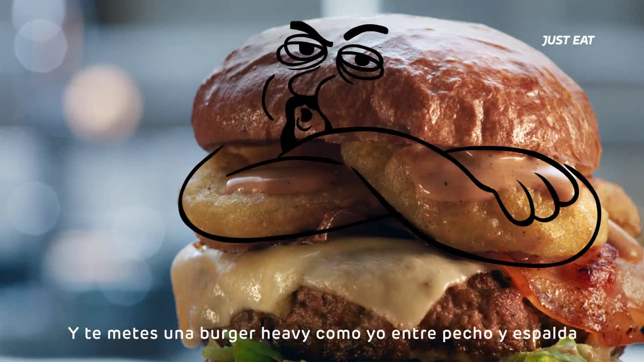Just Eat Biggie Burger anuncio