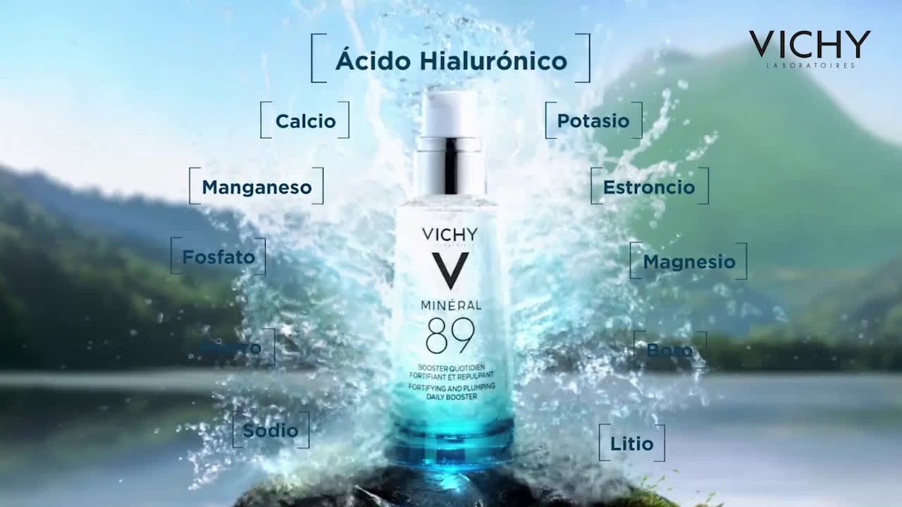 Vichy MINÉRAL 89 hidrata, ilumina, rellena y refuerza anuncio