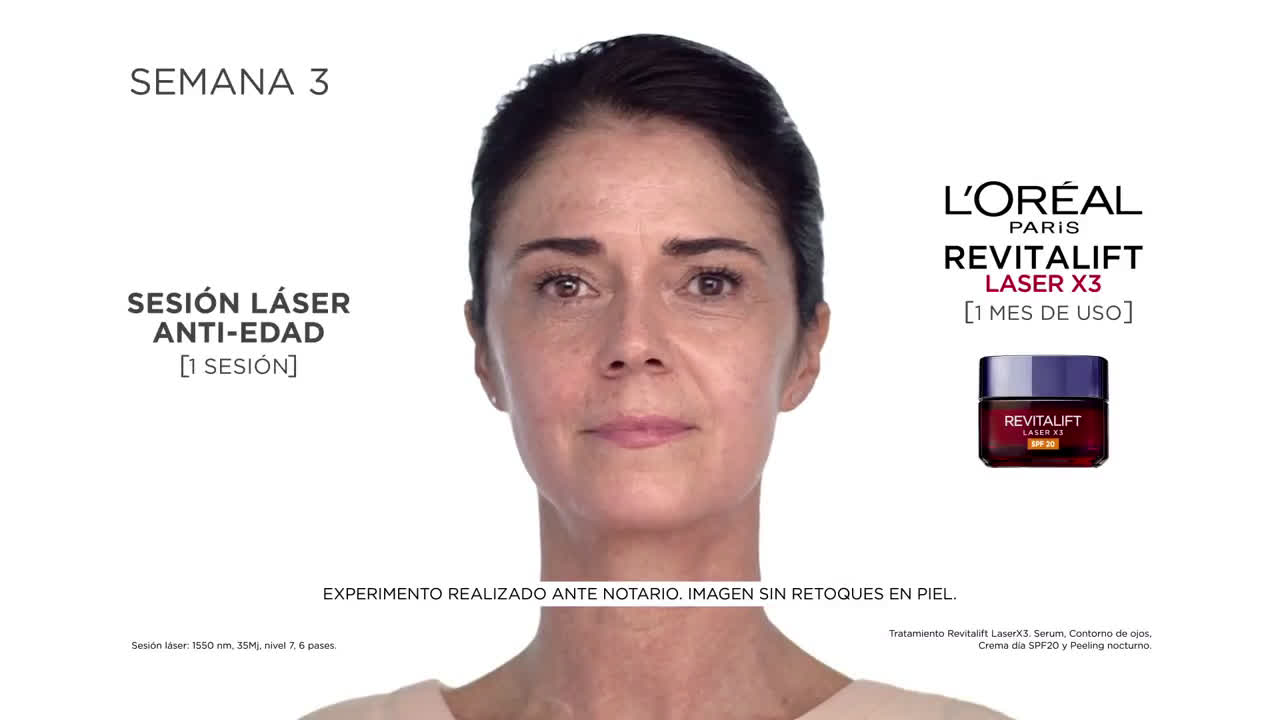 L`oreal Descubre los Efectos de Revitalift Laser X3  anuncio