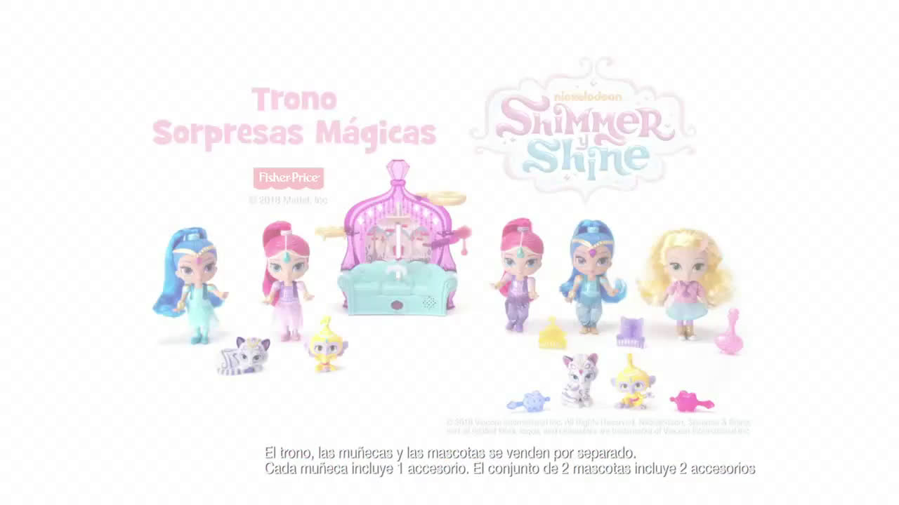 Fisher Price Shimmer y Shine y su Trono Sorpresas Mágicas. ¡Descubre el mundo Teenie Genies! anuncio