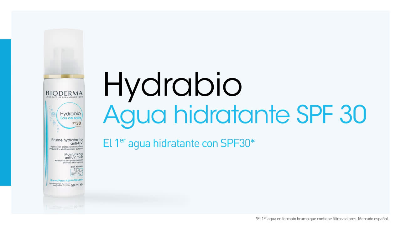Bioderma Descubre el Agua Hidratante SPF30 anuncio