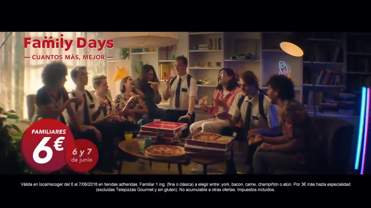Telepizza Family Days anuncio