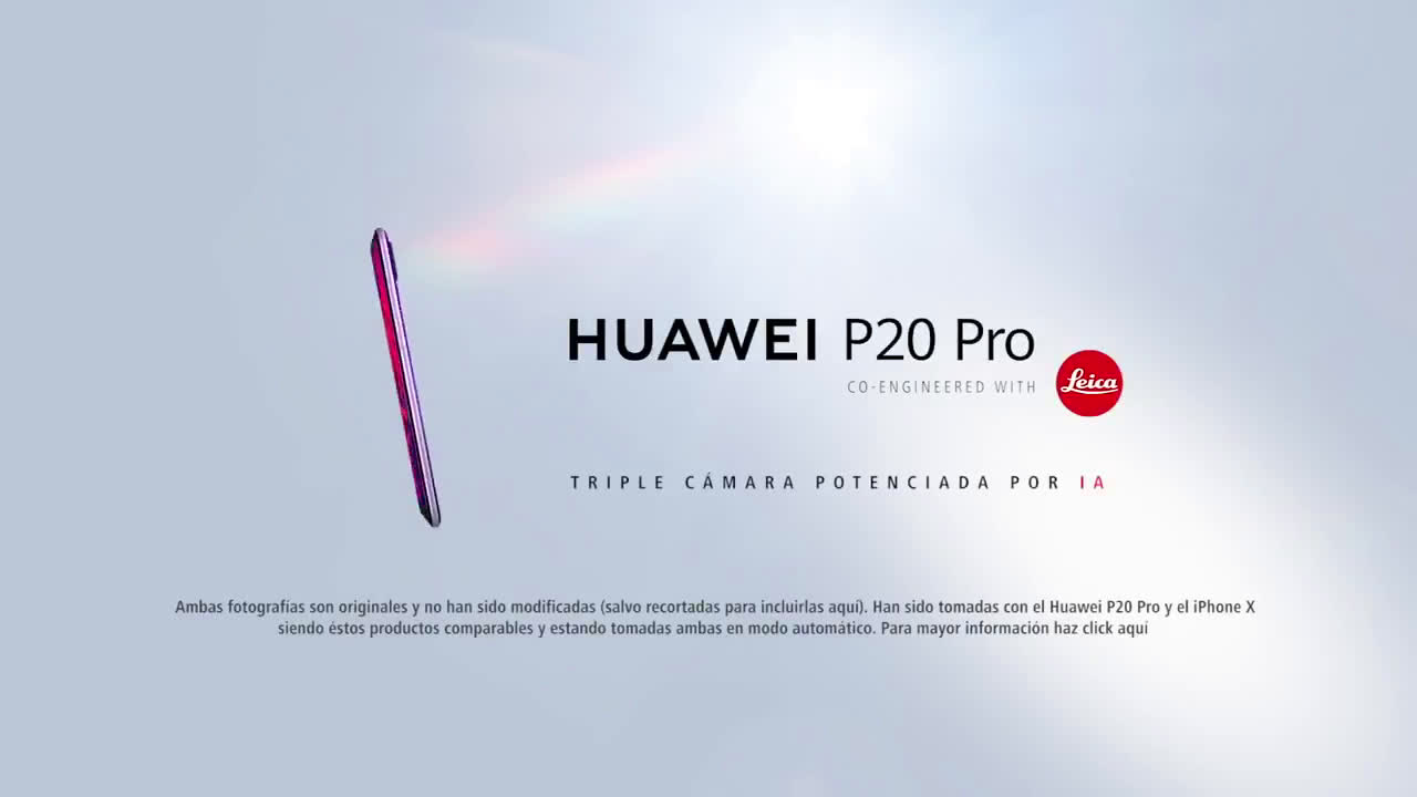 Huawei P20 Pro vs Iphone X  anuncio