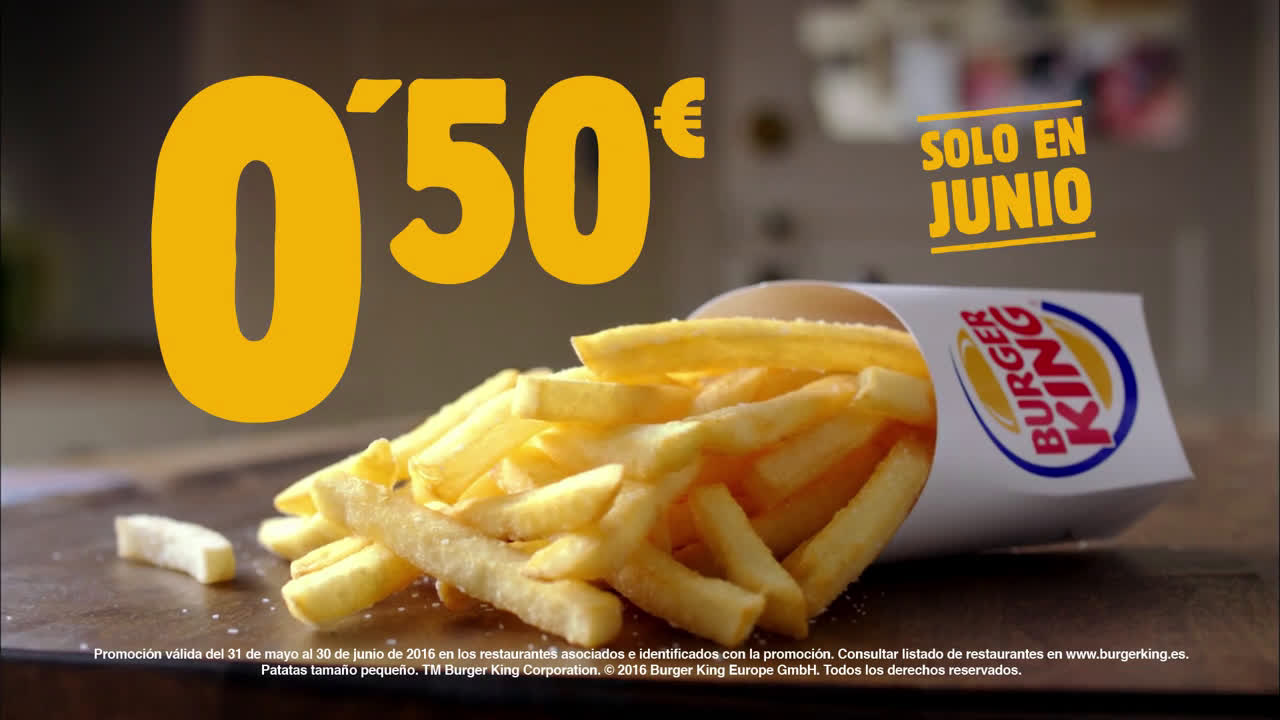 Burger King Patatas Clásicas a 0,50€  anuncio