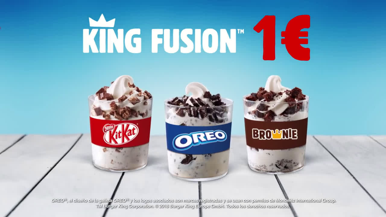 Burger King EN OCTUBRE, ¡KING FUSION A 1€! anuncio