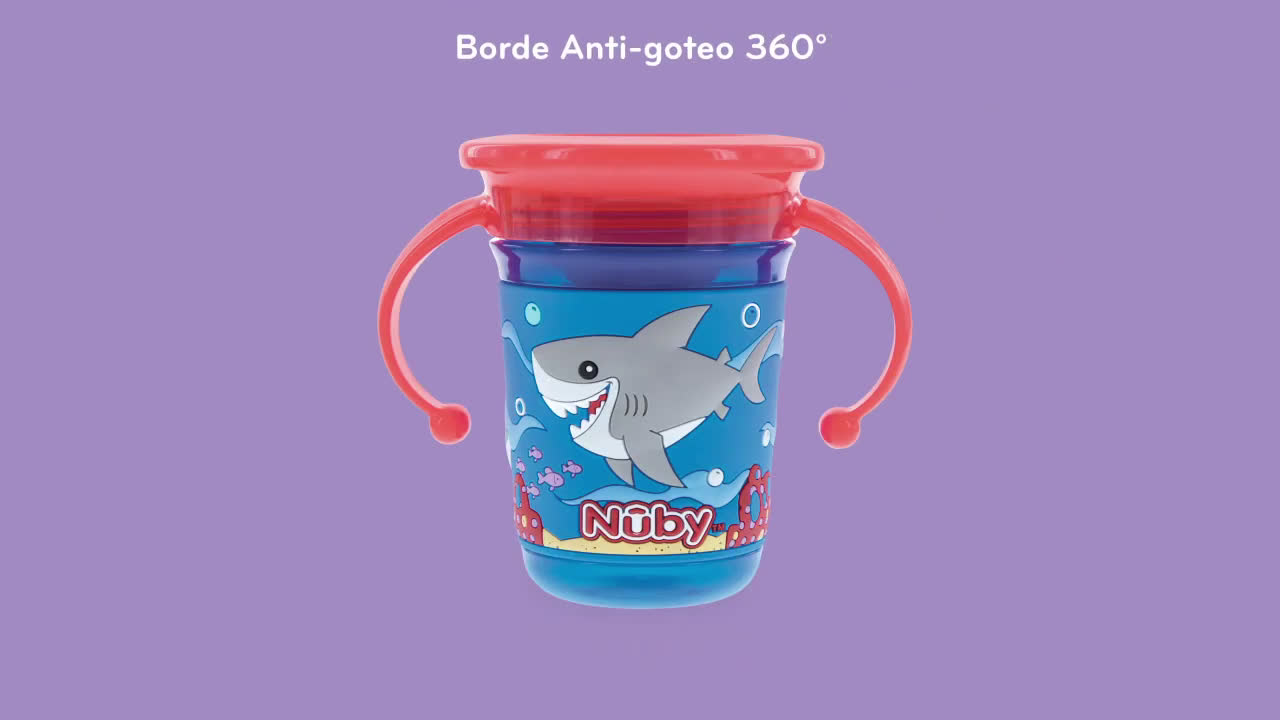 Nuby Wondercup - Taza Mágica 360º con funda 3D anuncio