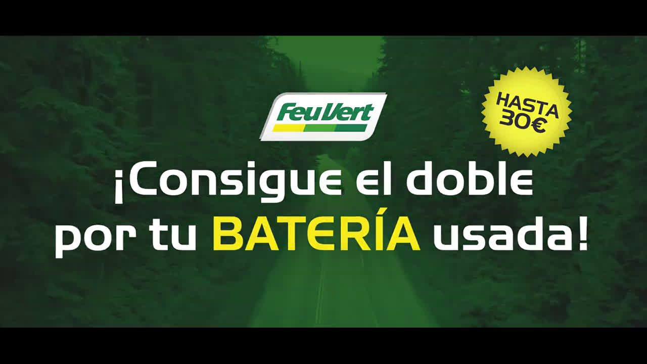 Feu Vert Hasta 30€ de descuento por tu batería usada anuncio