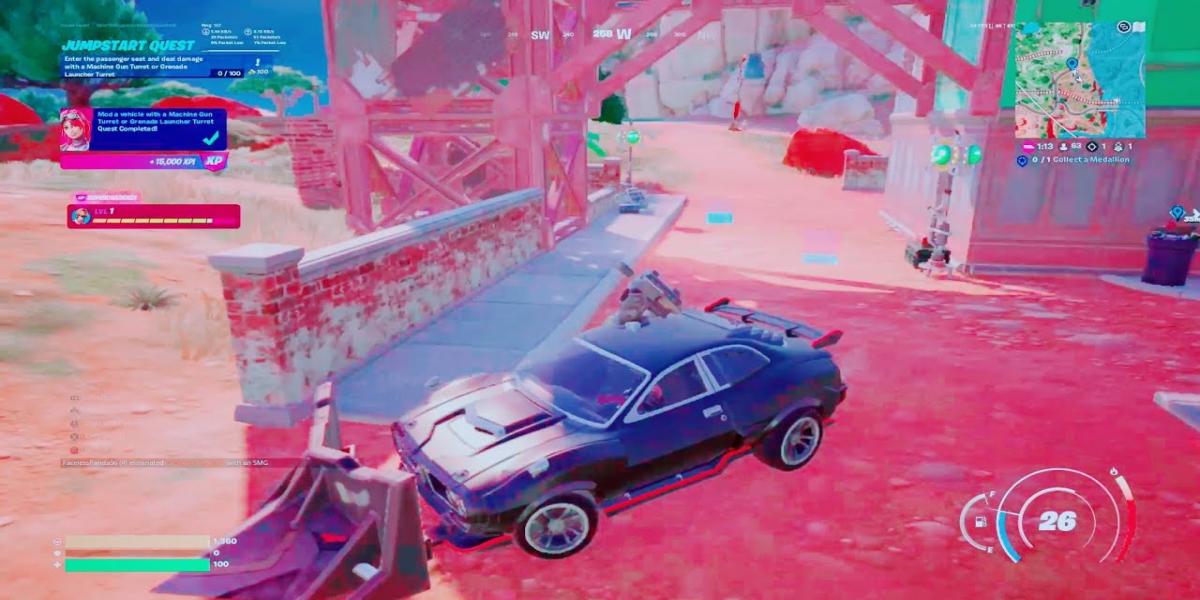 Modifiez un véhicule avec une tourelle dans Fortnite