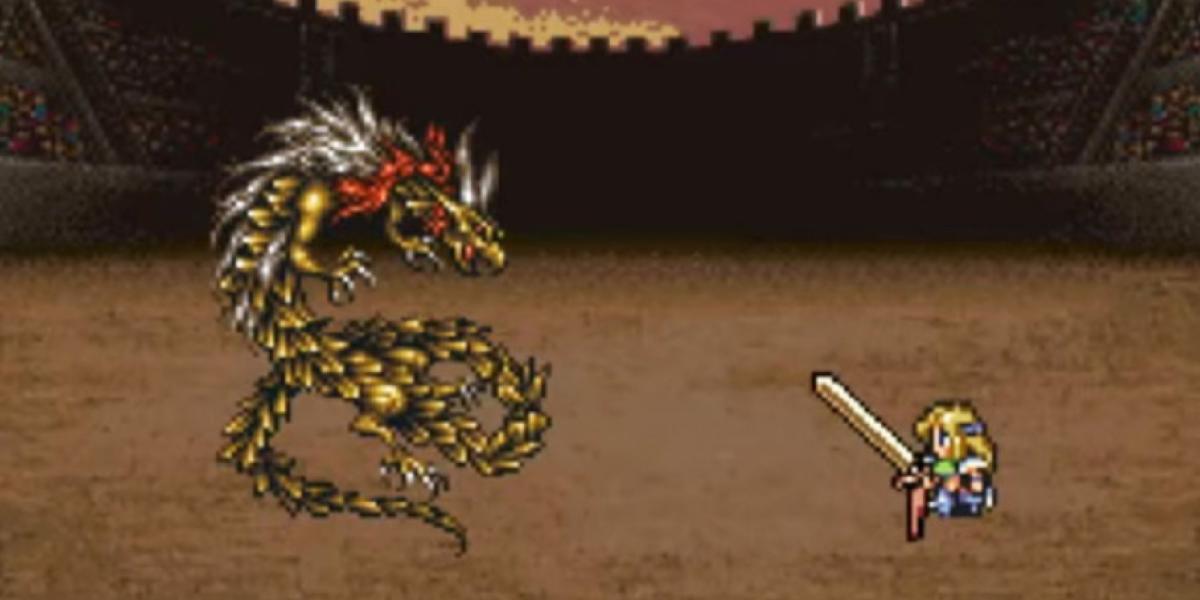 batti Seigfried in the Final Fantasy VI coliseum
