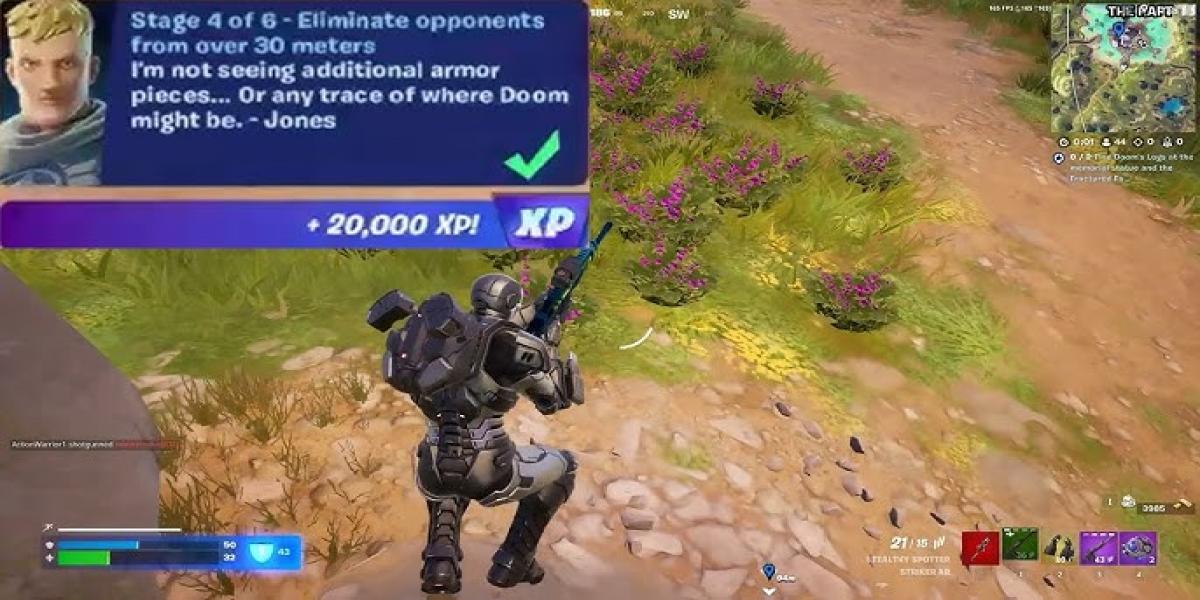 Fortnite : éliminez les adversaires à plus de 30 mètres