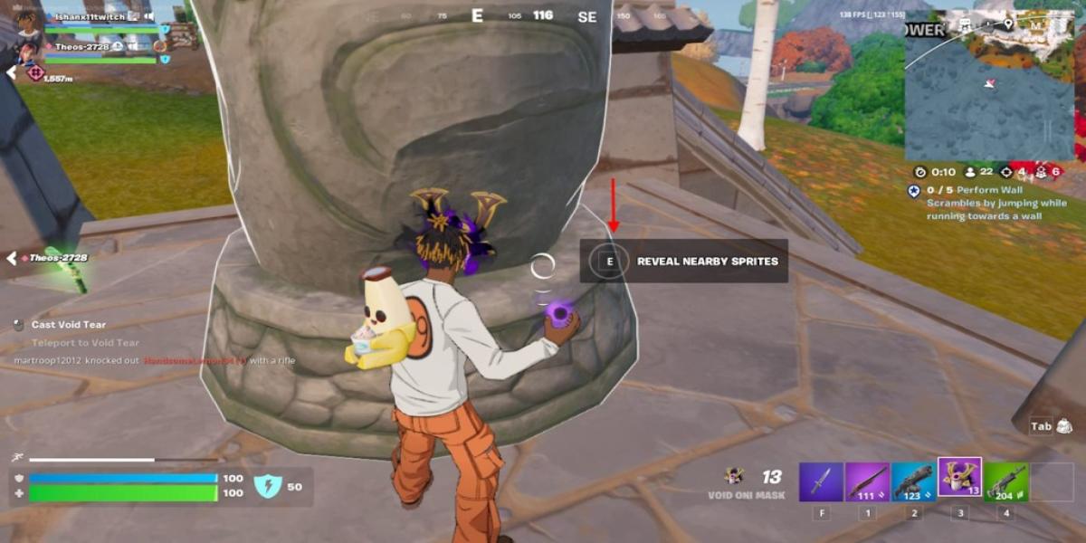 cattura gli Sprite in Fortnite Chapter 6 Season 1