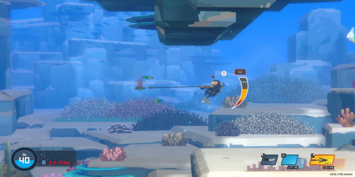 Man Seepferdchen fängt in Dave The Diver