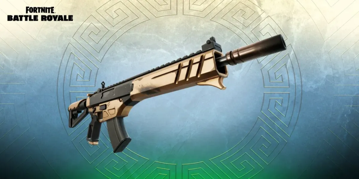 el rifle de asalto Warforged mítico en Fortnite