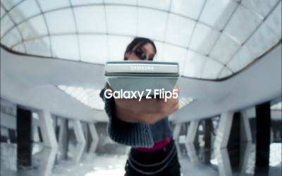 Where was the Samsung Galaxy “Flip Your World” commercial filmed?