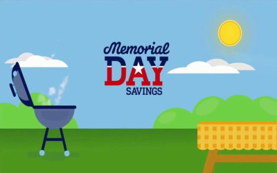 Who is the actress in the Lowe's Memorial Day Sale ad?