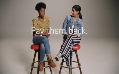 Who is the girl in the Bank of America mobile banking ad?