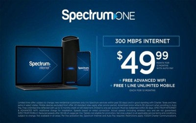What is the background song in the Spectrum internet bundle ad?