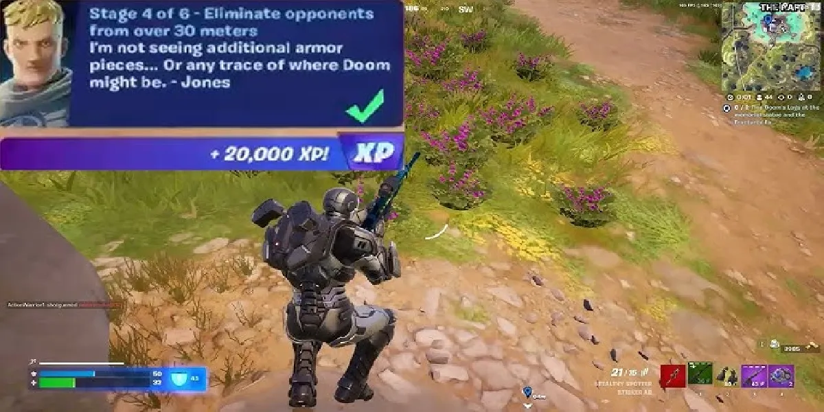 Fortnite: eliminate opponents from over 30 meters