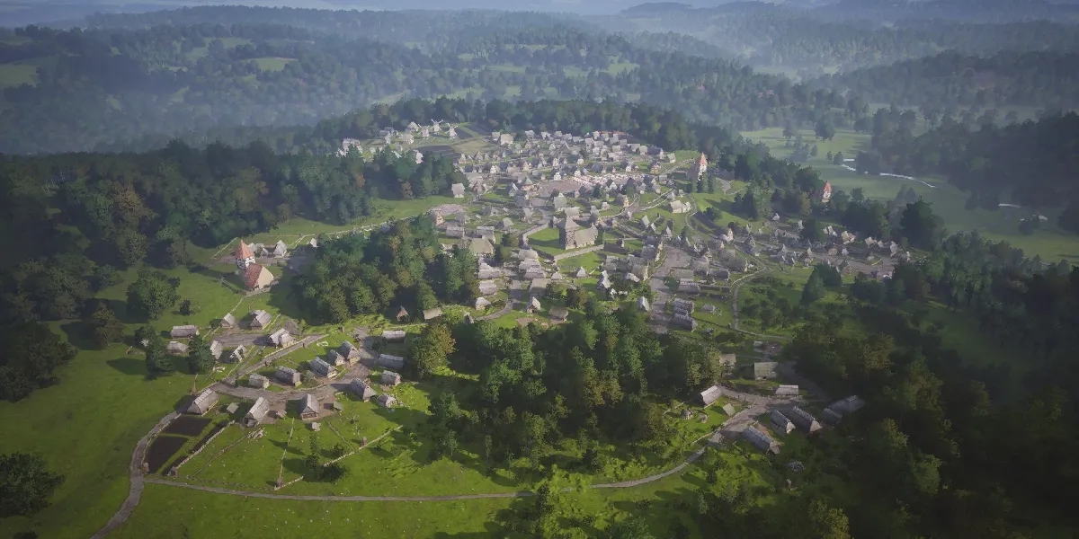 Produire de la nourriture de manière passive dans Manor Lords