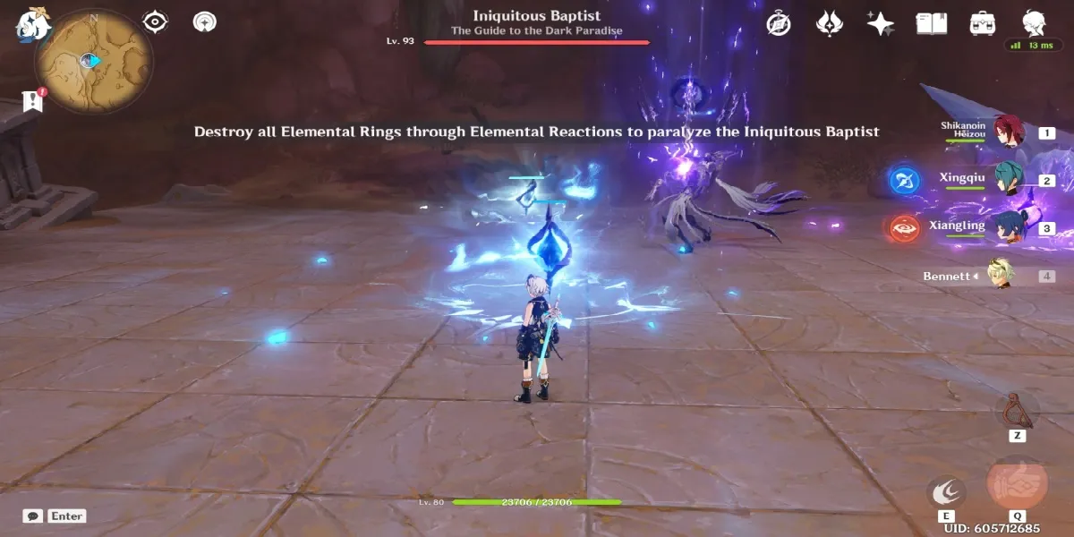 Trouver le monde baptiste inique à Genshin Impact