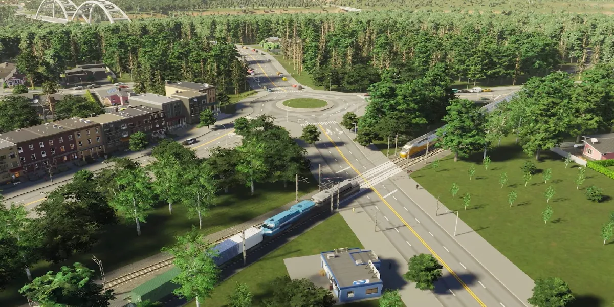 colocar o eliminar pasos de peatones en Cities Skylines 2