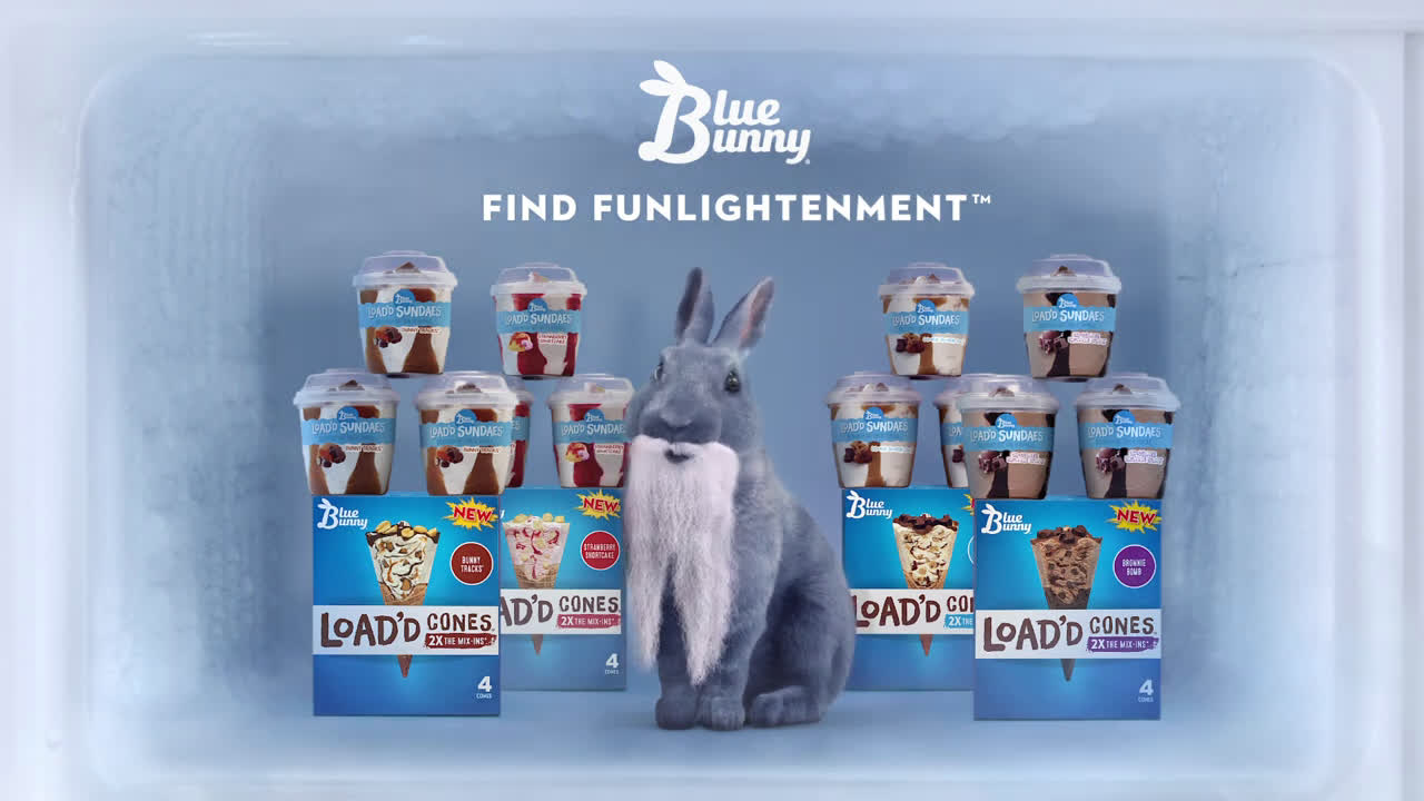 Blue Bunny Ice Cream Blue Bunny Sticky Ad Commercial on TV