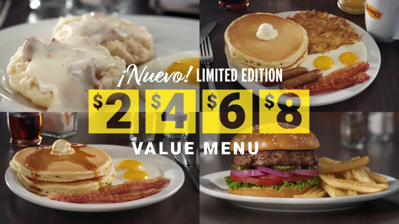 Denny's ¡Nuevo! Limited Edition 2468 Value Menu® de Denny’s Ad Commercial on TV