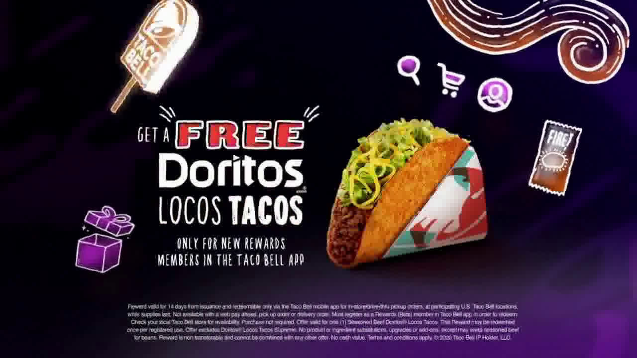 Taco Bell App Secret Free Doritos Locos Tacos Ad Commercial On Tv