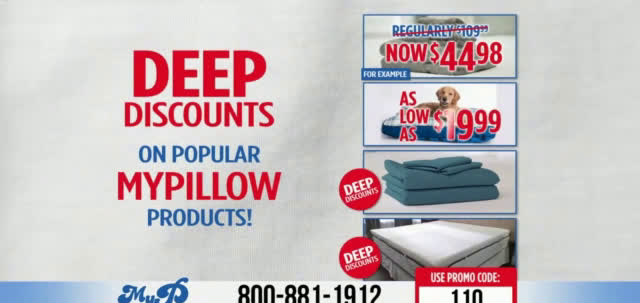 my pillow tv ad promo code