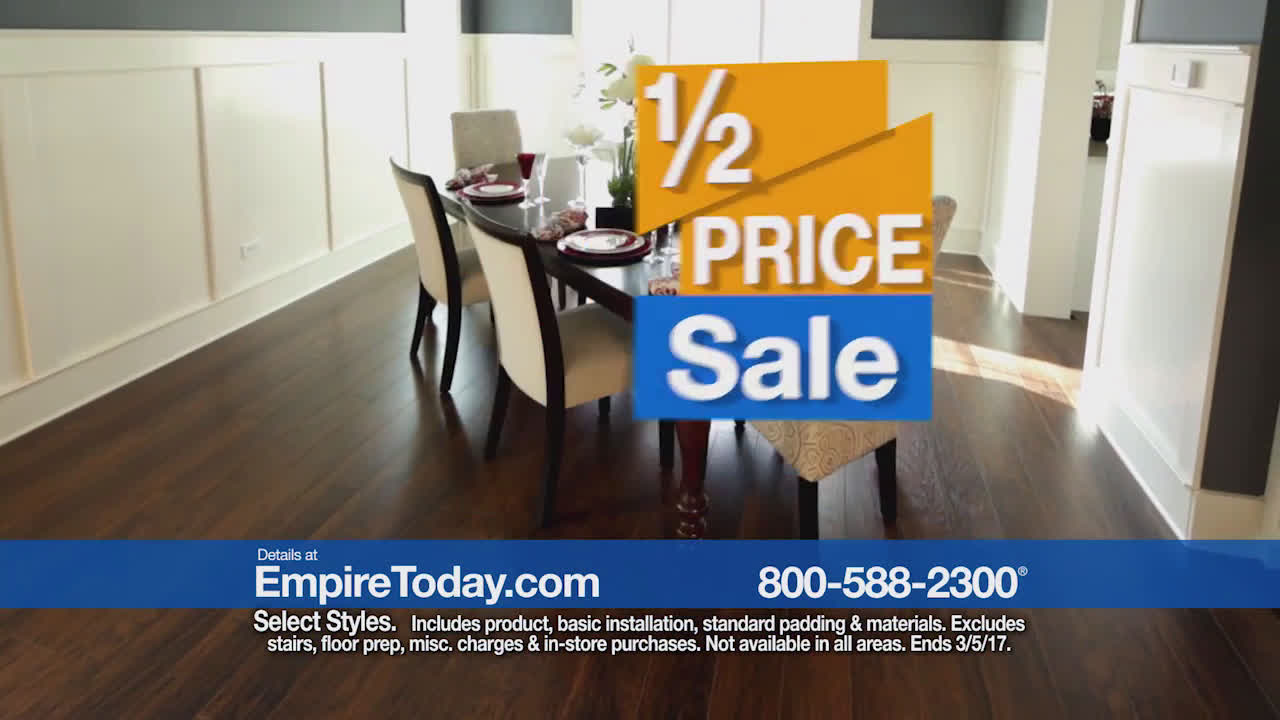 Empire Today Empire S 1 2 Price Sale Is Here Ad Commercial On Tv