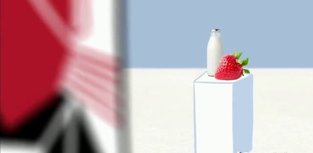  Girl imagines a masterpiece when tasting her yogurt