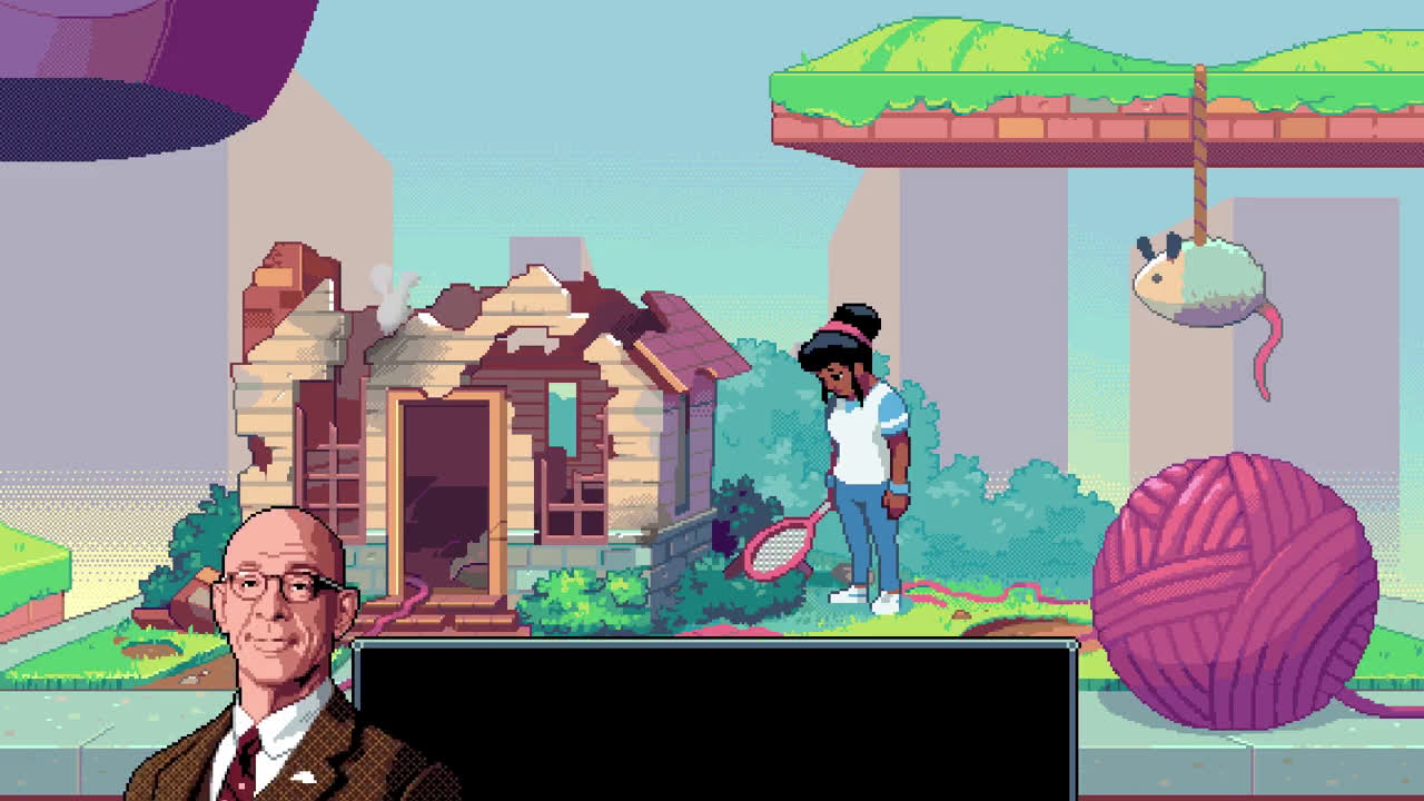  The girl and the robot cat