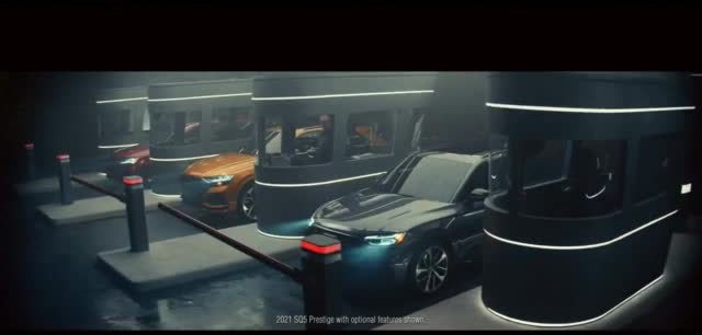  Toll booth operator starts the car race