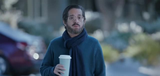  The snowmen checking the phone